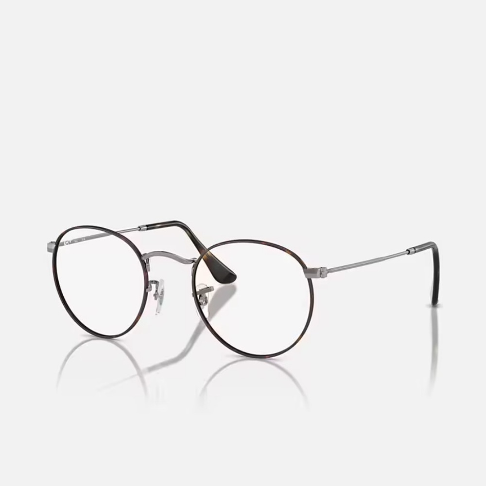 Ray-Ban Silver and Black Round Glasses RB3447V